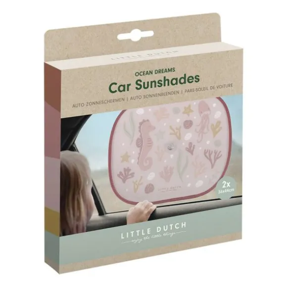 Little Dutch Ocean Dreams Zonnescherm - Pink - 2 Stuks