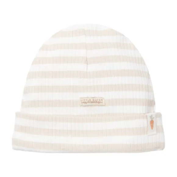 Little Dutch Stripe Babymuts - Mt. 44/56 – Zand/Wit