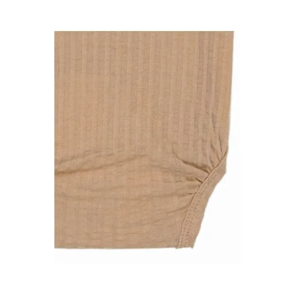 Lodger Seersucker Overslagromper - Lange Mouw - Mt. 50 - Beige