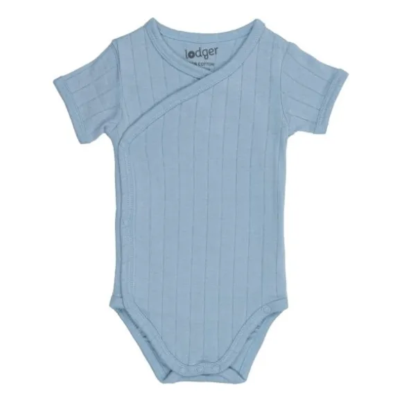 Lodger Solid Overslagromper Korte Mouw - Mt. 56 - Blue Fogg