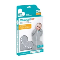 Love To Dream Swaddle Up Inbakerslaapzak - Fase 1 - 3-6 Mnd - Grijs