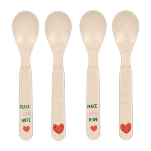 Lässig Lepelset - Happy Rascals - Heart Lavender - 4-Pack
