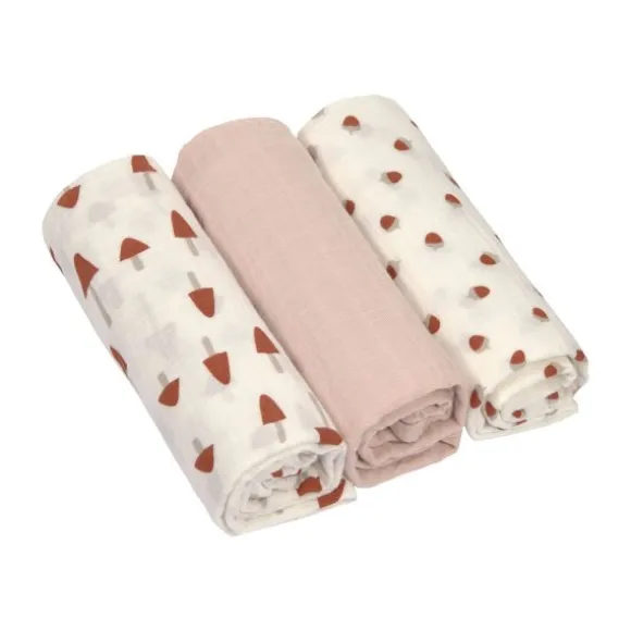 Lässig Little Forest Swaddle Powder Pink 3 Stuks