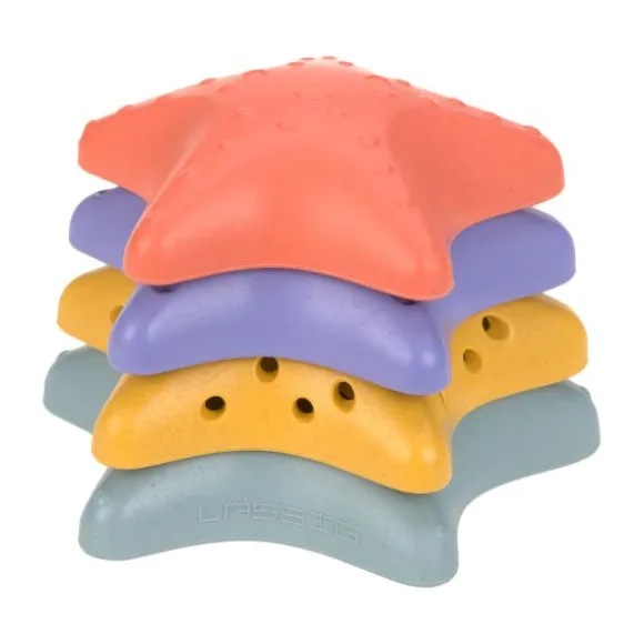 Lässig Starfish Stacking Toy - Pink / Lilac / Yellow / Blue