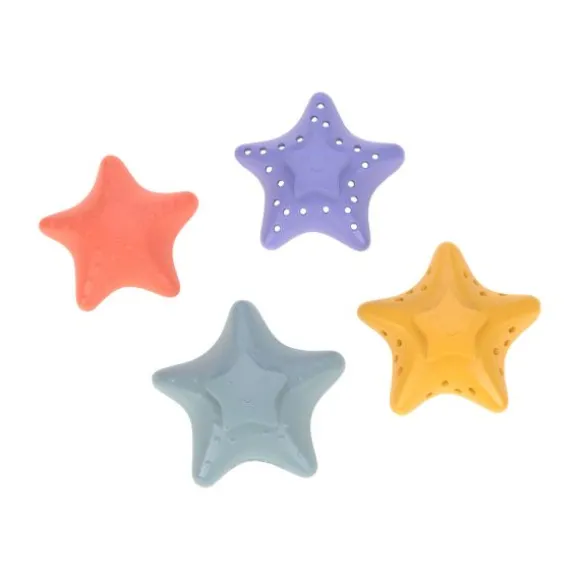 Lässig Starfish Stacking Toy - Pink / Lilac / Yellow / Blue