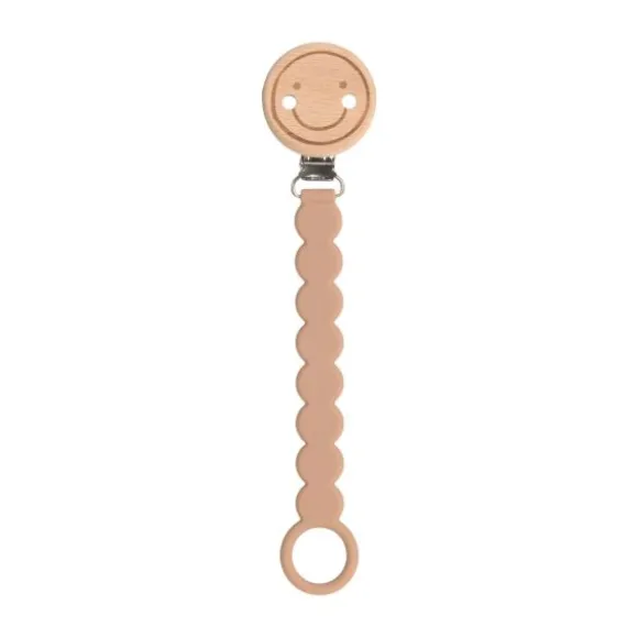 Lässig Tiny Smile Maple Fopspeenhouder - Wood / Silicone