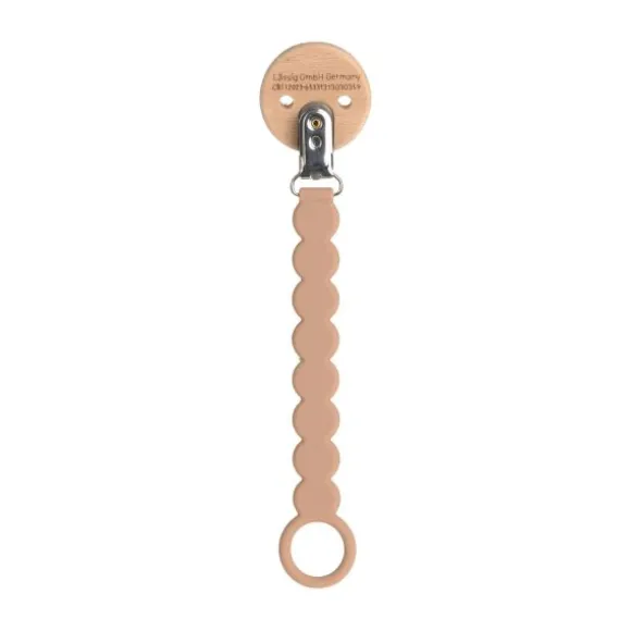 Lässig Tiny Smile Maple Fopspeenhouder - Wood / Silicone