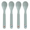 Lässig Tiny Team Dog Lepels - 4 Stuks - PP/Cellulose - Blauw