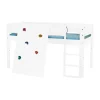 Manis-h BORR Combinatie Halfhoogslaper Met Lattenbodem En Klimwand - 90 x 200 cm