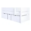 Manis-h Combinatiebed Met Lattenbodem En Hoge Lades - NANNA - 90x200 cm