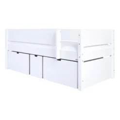 Manis-h Combinatiebed Met Lattenbodem En Hoge Lades - NANNA - 90x200 cm