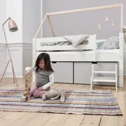 Manis-h Combinatiebed Met Lattenbodem En Hoge Lades - NANNA - 90x200 cm