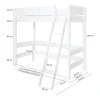 Manis-h GRETE Combi Hoogslaper Met Schuine Ladder - 90 x 160 cm