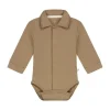 Mats & Merthe Body Met Kraag - Taupe - Maat 1 Mnd