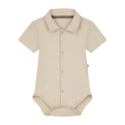 Mats & Merthe Lasse Romper met Korte Mouw - 1 Mnd - Buttermilk