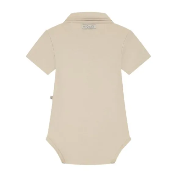 Mats & Merthe Lasse Romper met Korte Mouw - 1 Mnd - Buttermilk