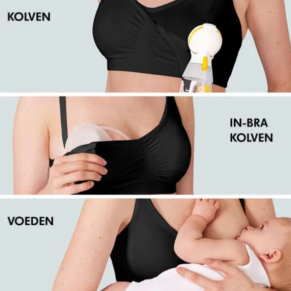 Medela 3-in-1 Borstvoedings- en Kolfbeha - Mt. S - Zwart