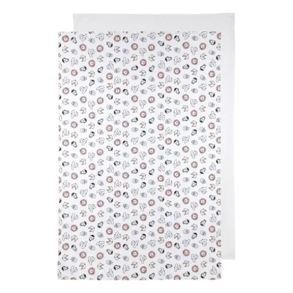Meyco Animal / Uni Ledikantlaken - 100 x 150 cm - 2 Stuks - White