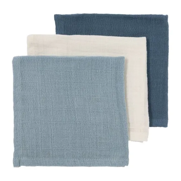 Meyco Baby Hydrofiele Monddoekjes - 3 Stuks - Offwhite/Soft Sand/Taupe