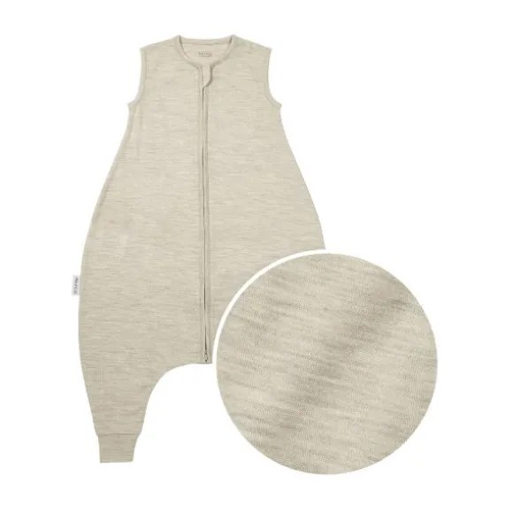Meyco Baby Slaapzak Jumper - Studio - Merinowol Sand Melange - 92 cm
