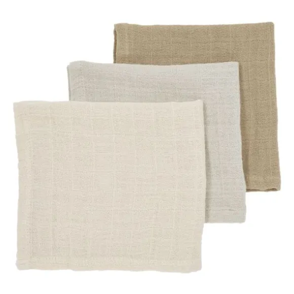 Meyco Baby Uni Inbakerdoek - 2 Stuks - Soft Sand/Greige