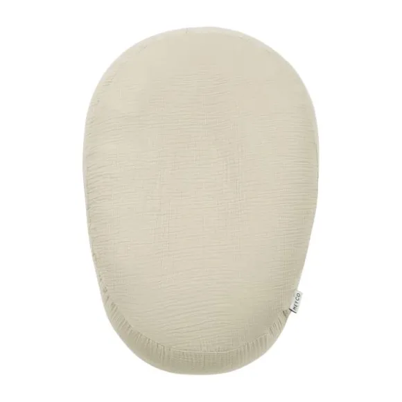 Meyco Baby Uni Relaxhoes Voedingskussen - Pre-Washed Hydrofiel - Soft Olive