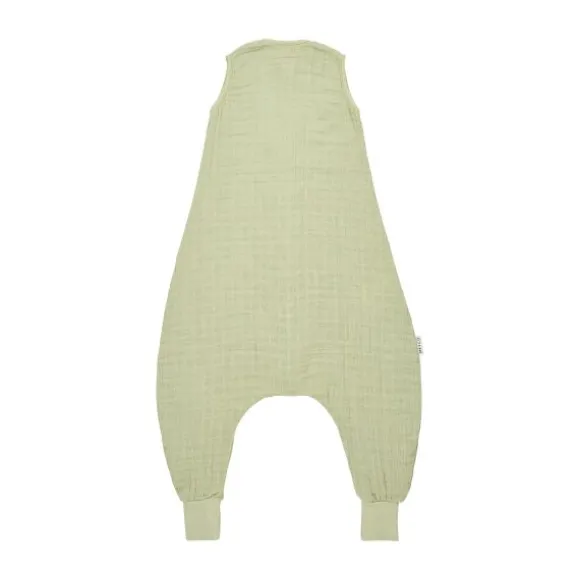 Meyco Baby Uni Zomer Slaapoverall Jumper - 80 cm - Pre-Washed Hydrofiel - Soft Olive