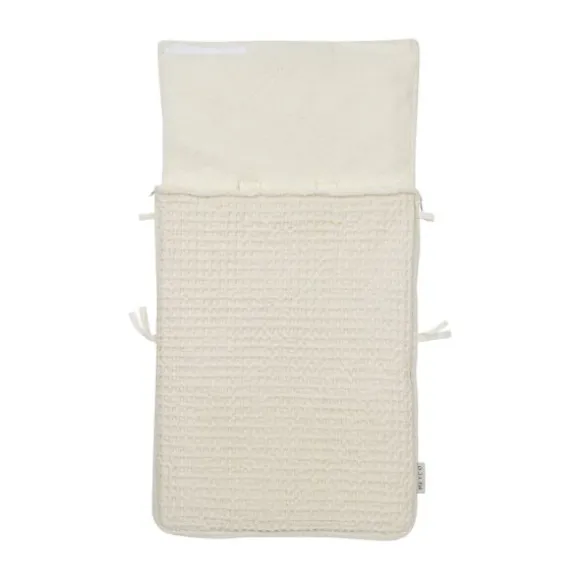 Meyco Baby Wafel Teddy voetenzak - nature - 40x82cm