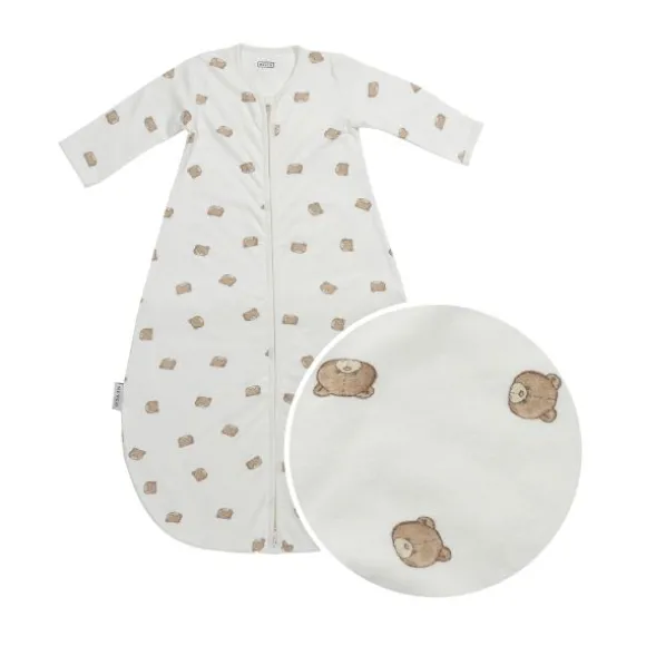 Meyco Bear Slaapzak met vaste mouw rond - 80 cm - Jersey