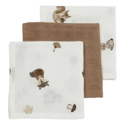 Meyco Forest Animals Hydrofiel Luiers - 3 Stuks - Toffee