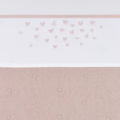 Meyco Hearts Ledikantlaken - 100 x 150 cm - Soft Pink