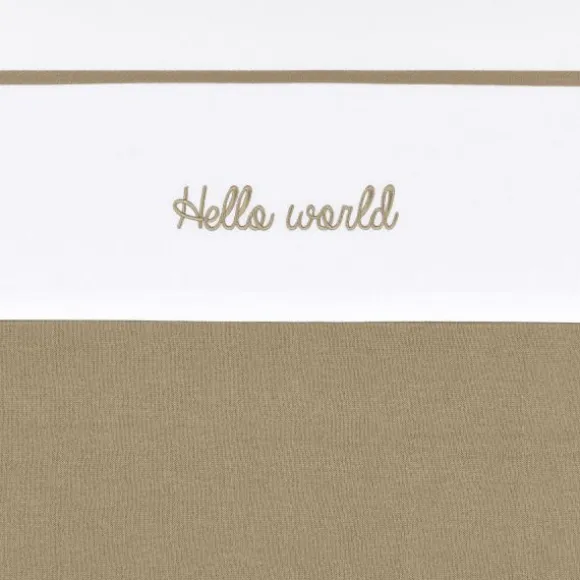 Meyco Hello World Ledikantlaken - 100 x 150 cm - Taupe