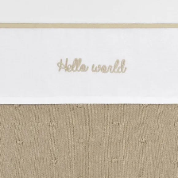 Meyco Hello World Ledikantlaken 100 x 150 cm Sand