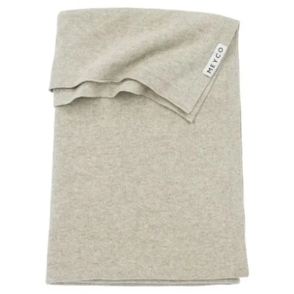Meyco Knit Basic Wiegdeken - Sand Melange