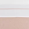 Meyco Ledikantlaken Wit Met Bies 100 x 150 cm Soft Pink