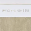 Meyco Love You To The Moon & Back Ledikantlaken - 100 x 150 cm - Sand