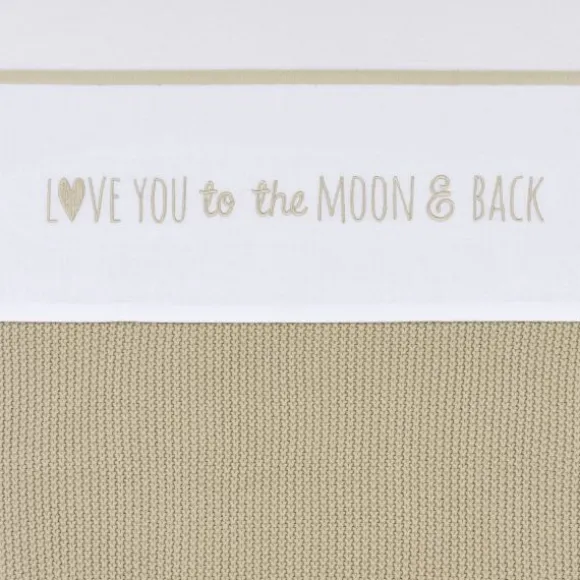 Meyco Love You To The Moon & Back Ledikantlaken - 100 x 150 cm - Sand