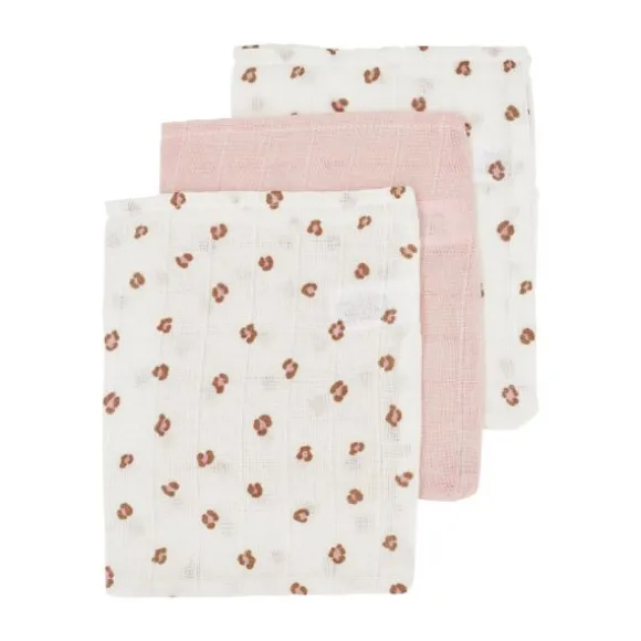 Meyco Mini Panther Washandjes Soft Pink 3 Stuks