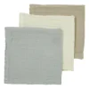 Meyco Monddoekjes - 3 Stuks - Uni - Offwhite / Light Grey / Toffee
