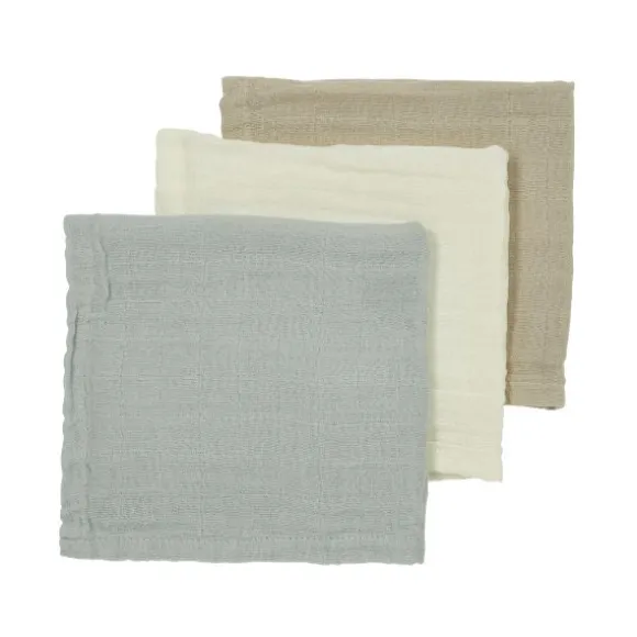 Meyco Monddoekjes - 3 Stuks - Uni - Offwhite / Light Grey / Toffee