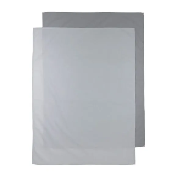 Meyco Uni Ledikantlaken Grijs 100 x 150 cm 2 Stuks