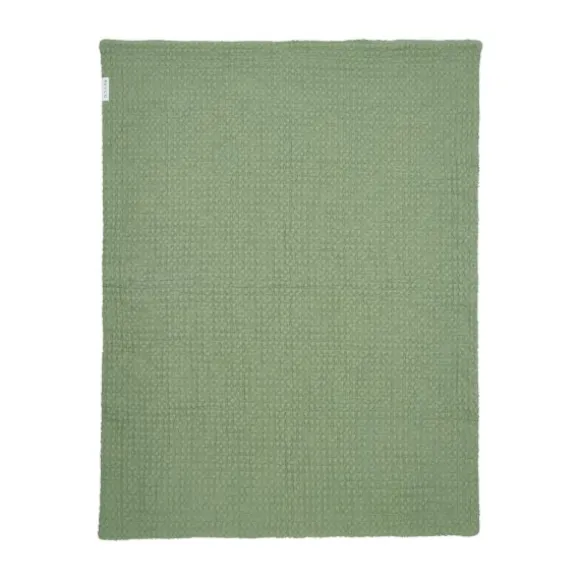 Meyco Wafel Teddy Ledikantdeken - 100 x 150 cm - Olive Green