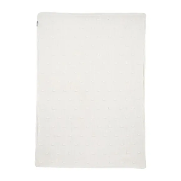 Meyco Wiegdeken Knots Teddy - 75 x 100 cm - Offwhite