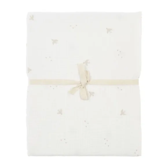 Nanami Bird Wieglaken - 75 x 120 cm - Off White