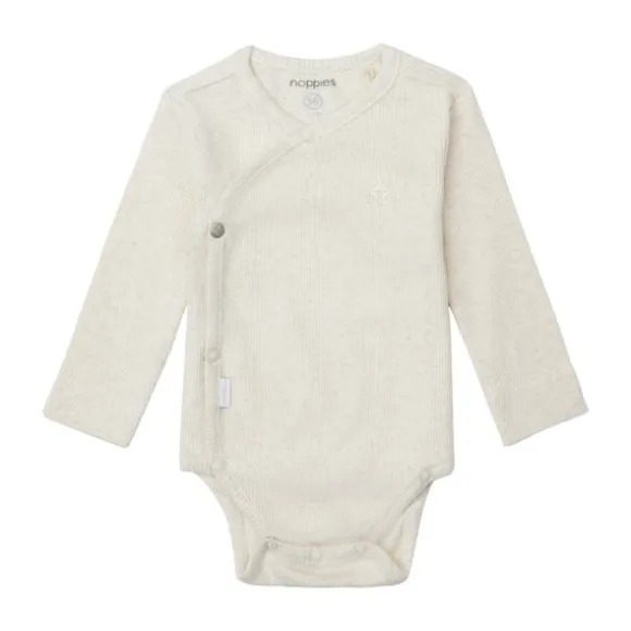 Noppies Nino Romper - Rib - Oatmeal - Mt. 62