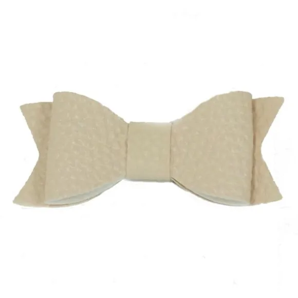 Ootje Kadootje Leatherlook Strikje Haarclip Beige