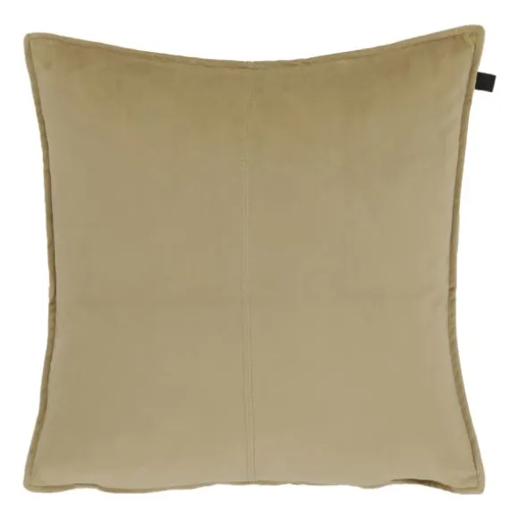 Overseas Middlestitch Kussen - 60 x 60 cm– Velours – Beige