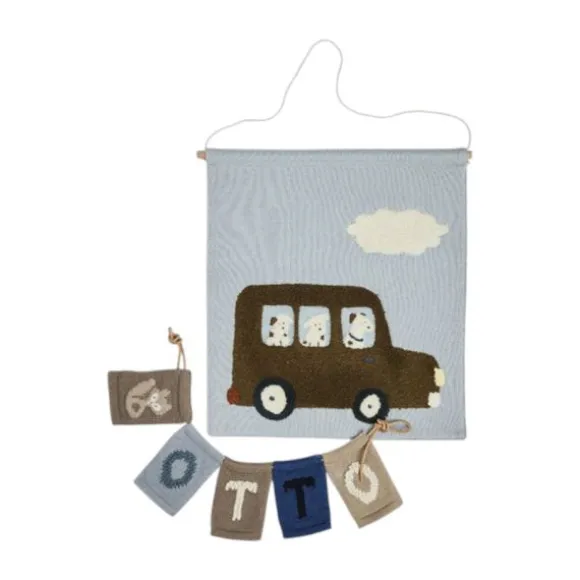 Smallstuff Wanddecoratie - Dogs Driving - 37x33 cm