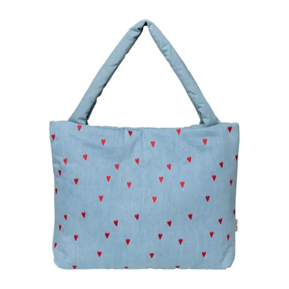 Studio Noos Mom Bag - Denim Hearts