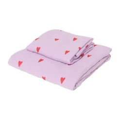 Studio Noos Swaddle - Natural Hearts - 120x120 cm